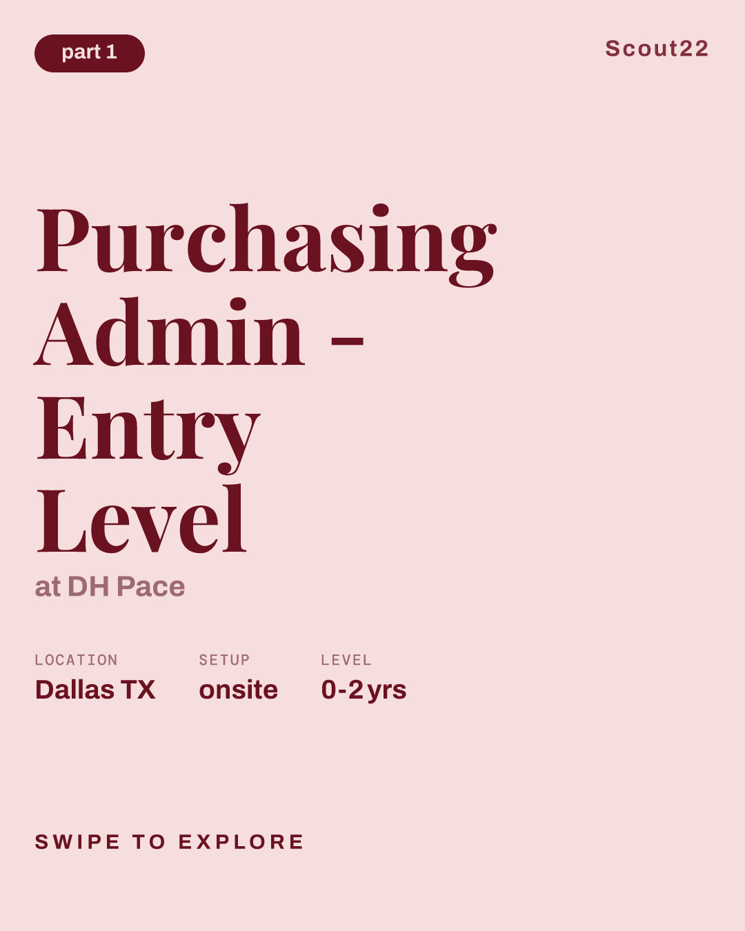Purchasing Admin - Entry Level at DH Pace