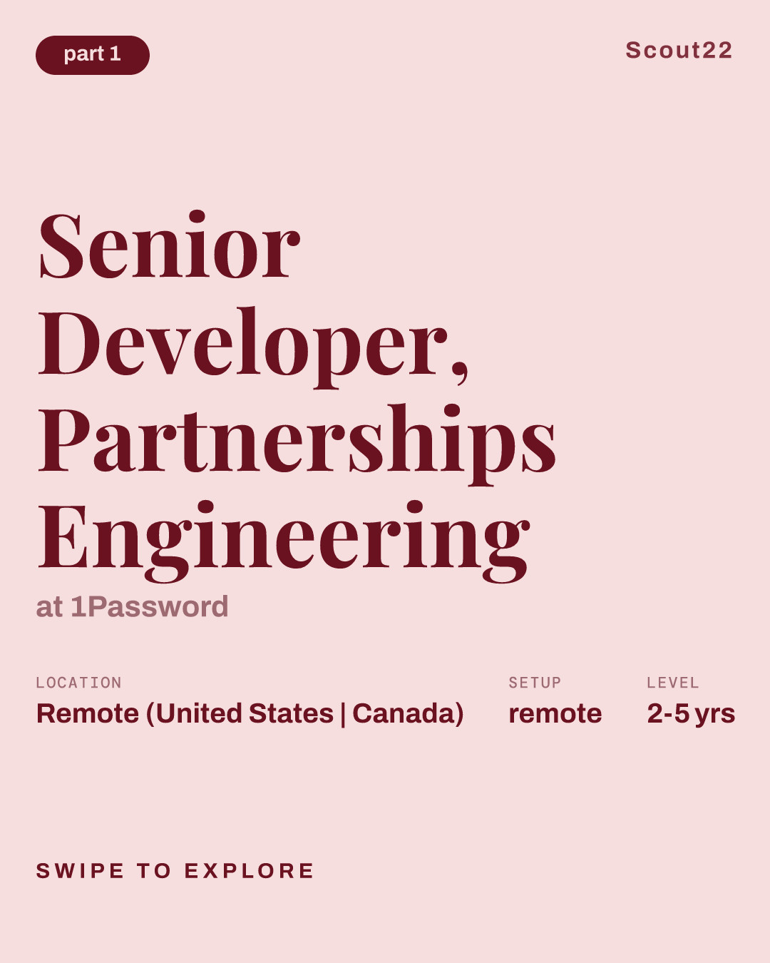 Senior Developer, Partnerships Engineering at 1Password