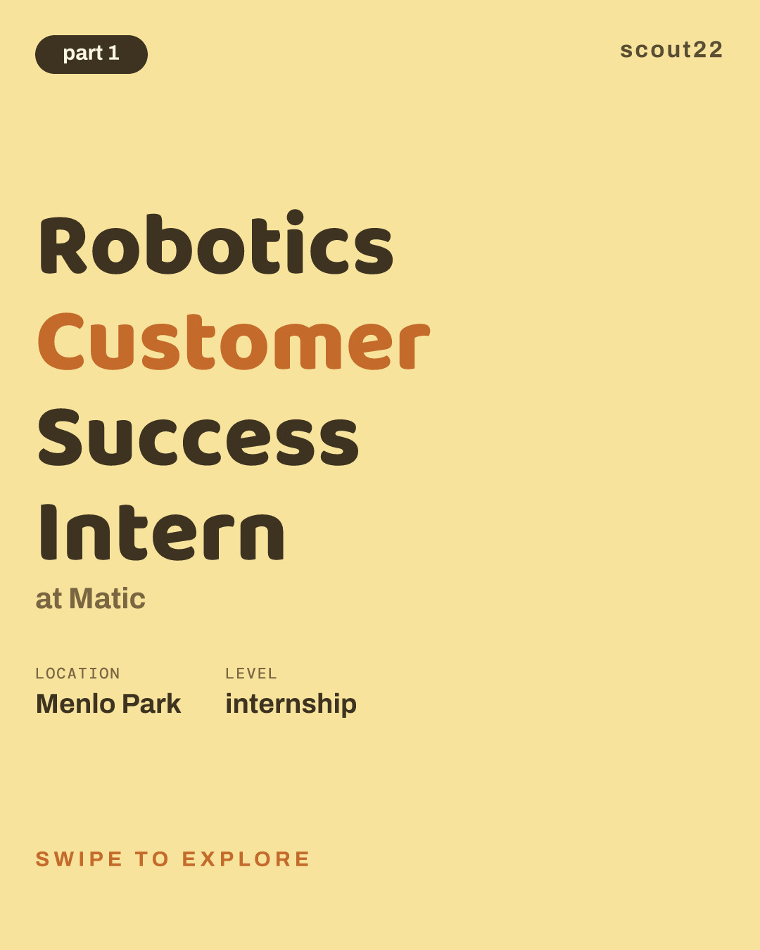 Robotics Customer Success Intern at Matic
