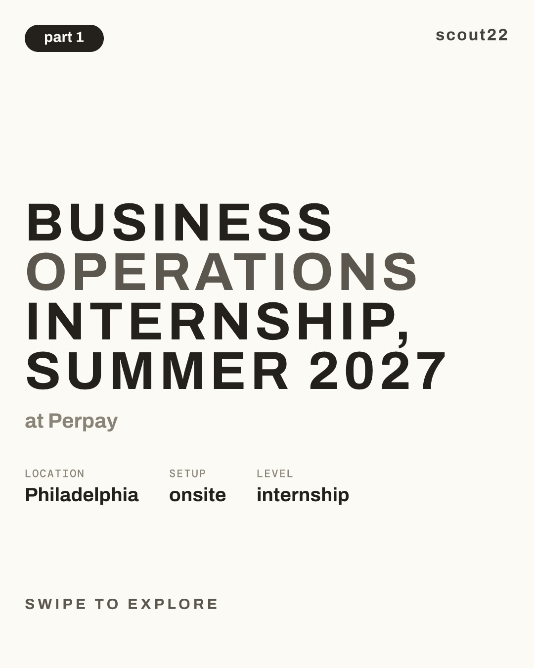 Business Operations Internship, Summer 2027 at Perpay