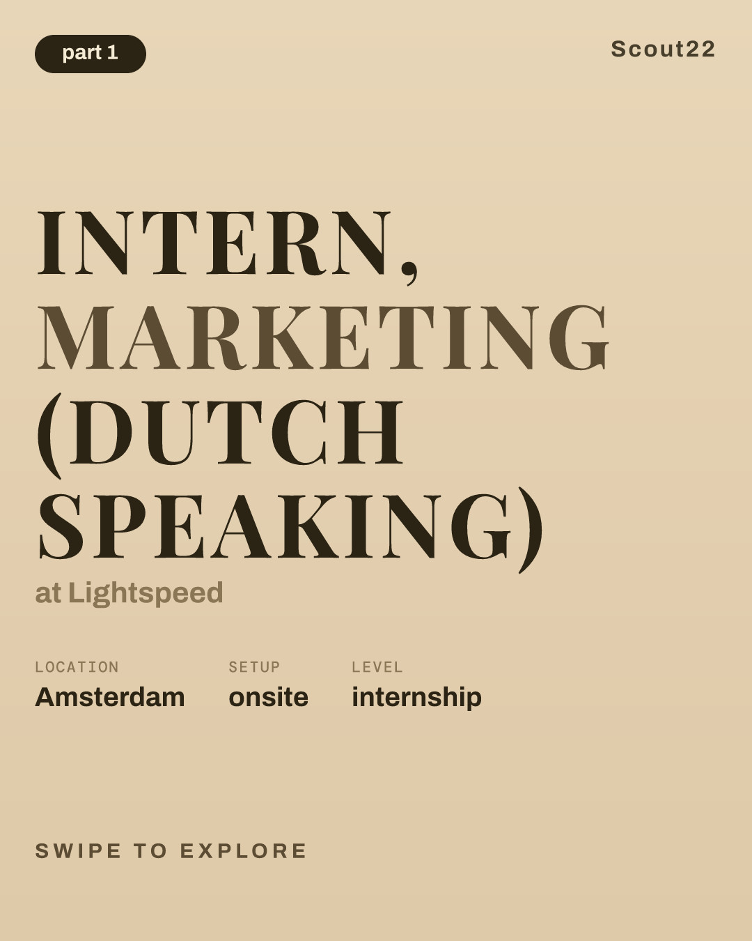Intern, Marketing (Dutch Speaking) at Lightspeed