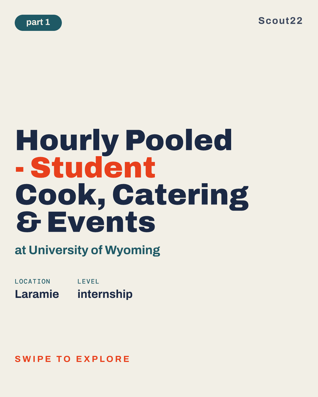 Hourly Pooled - Student Cook, Catering & Events at University of Wyoming