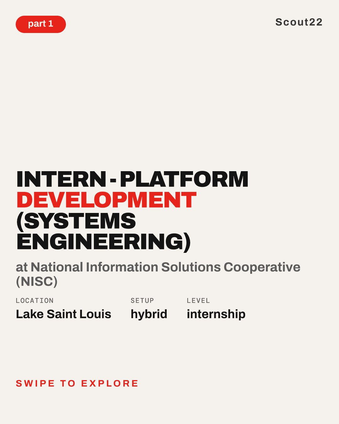 Intern - Platform Development (Systems Engineering) at National Information Solutions Cooperative (NISC)