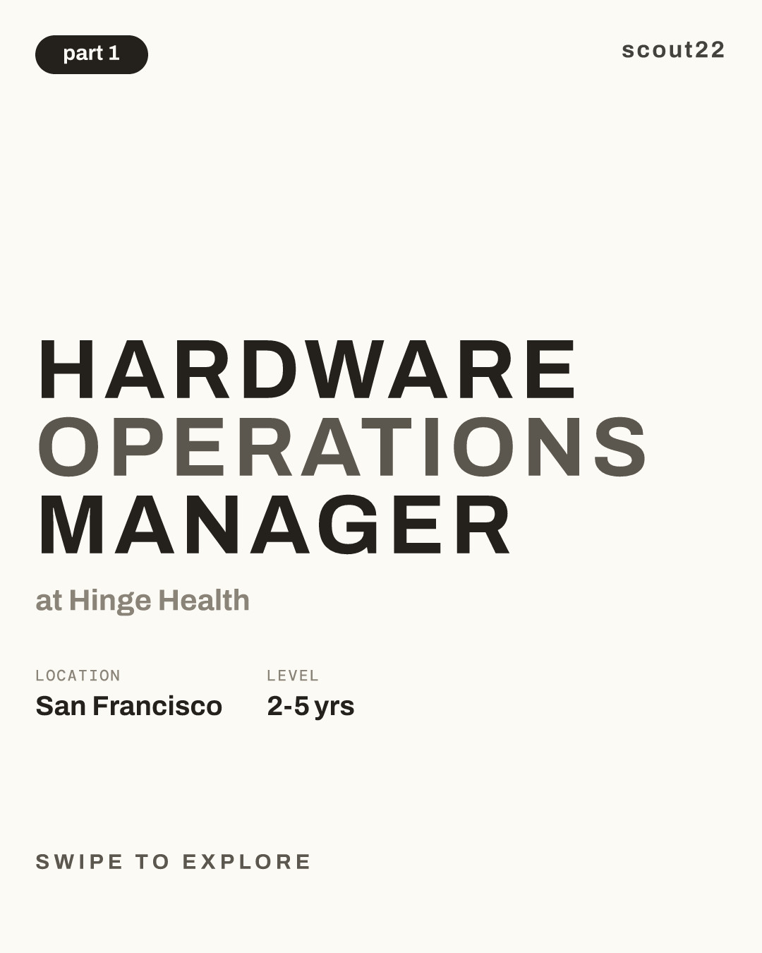 Hardware Operations Manager at Hinge Health