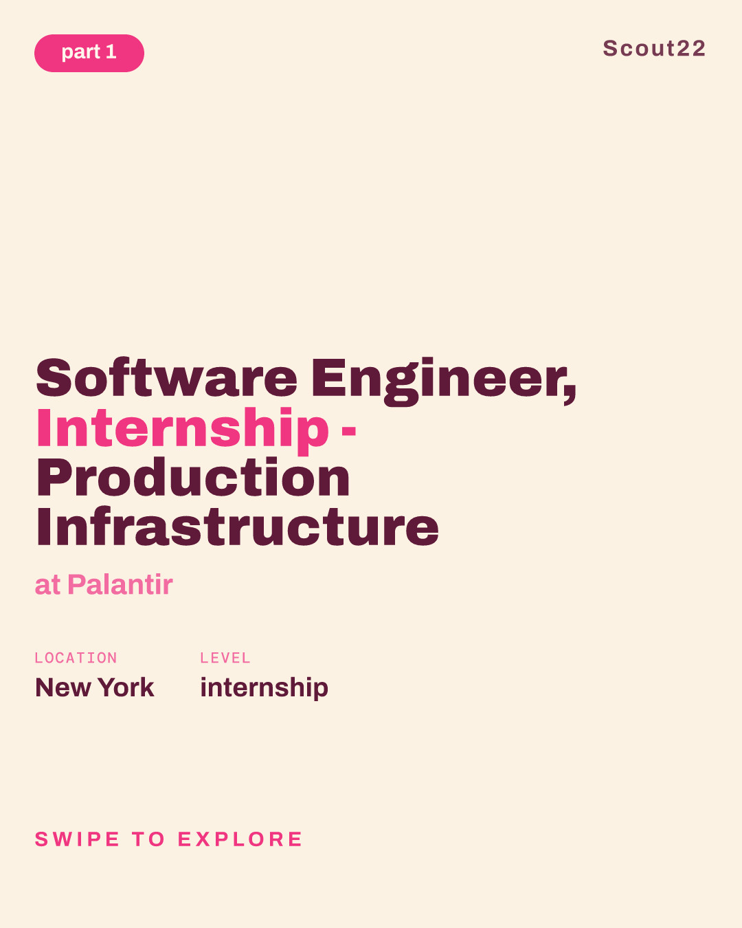 Software Engineer, Internship - Production Infrastructure at Palantir