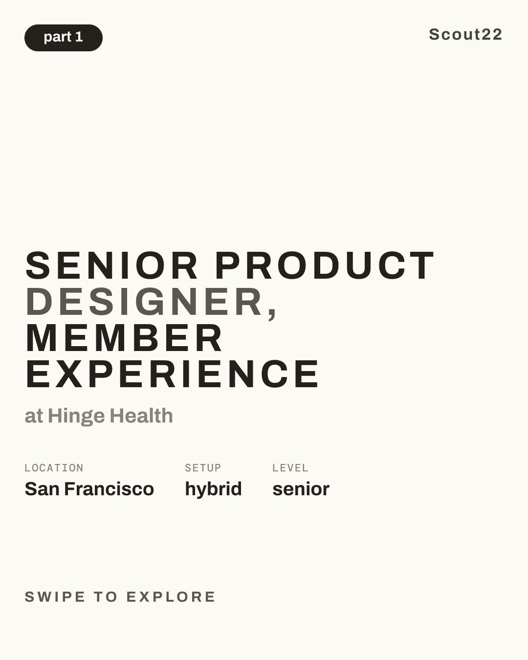 Senior Product Designer, Member Experience at Hinge Health