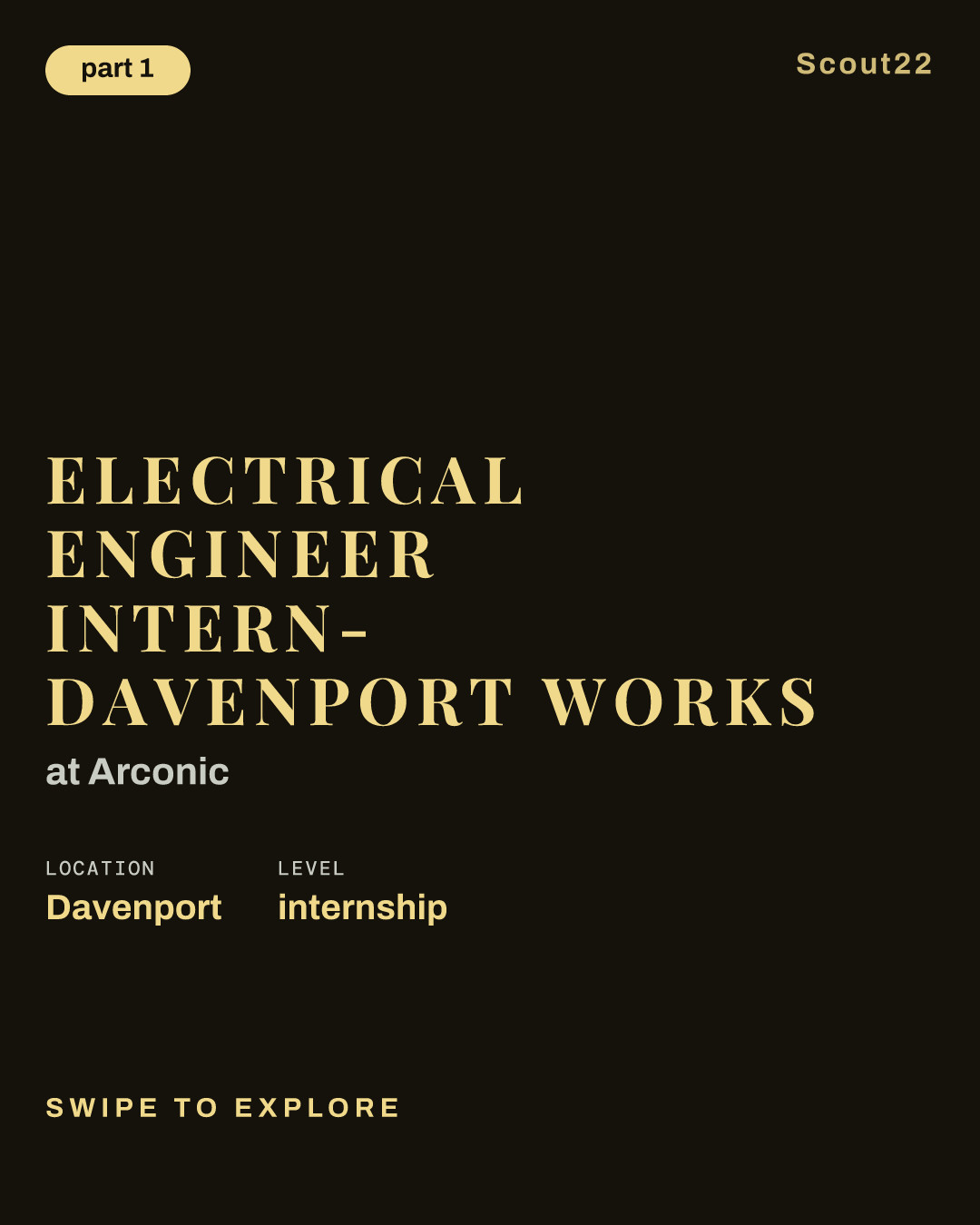 Electrical Engineer Intern- Davenport Works at Arconic