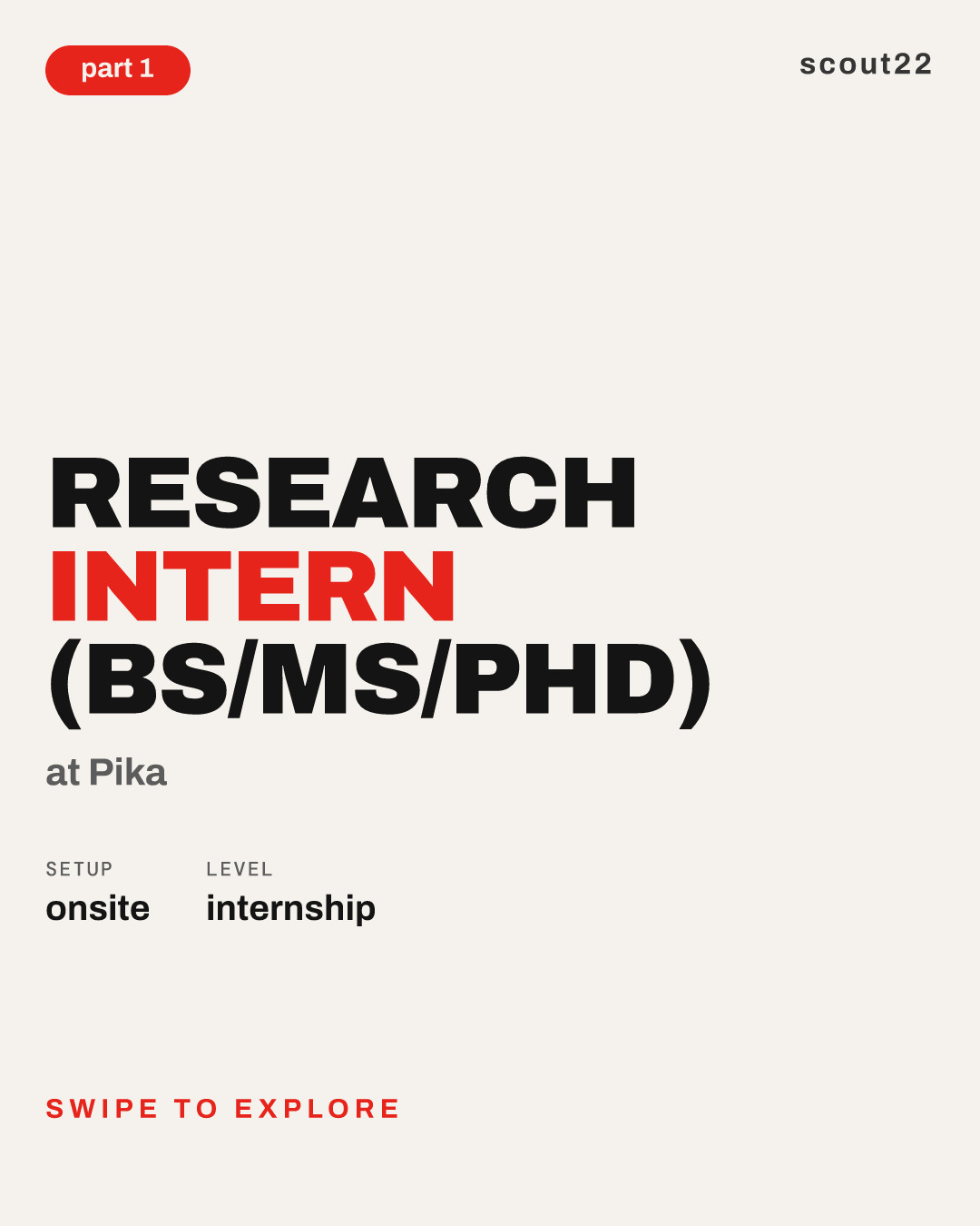 Research Intern (BS/MS/PhD) at Pika