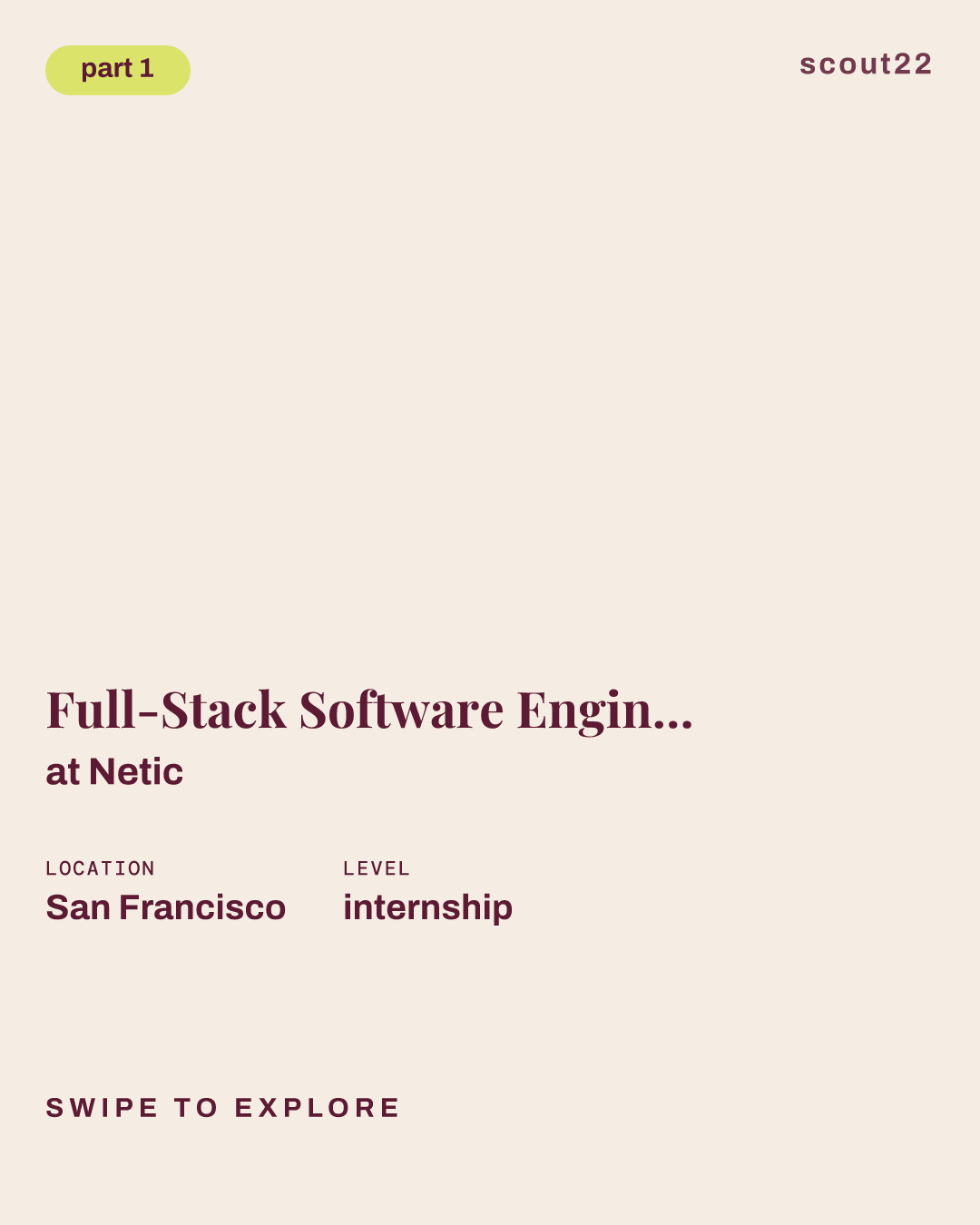 Full-Stack Software Engineer (Product) - Intern - 2026-2027 at Netic