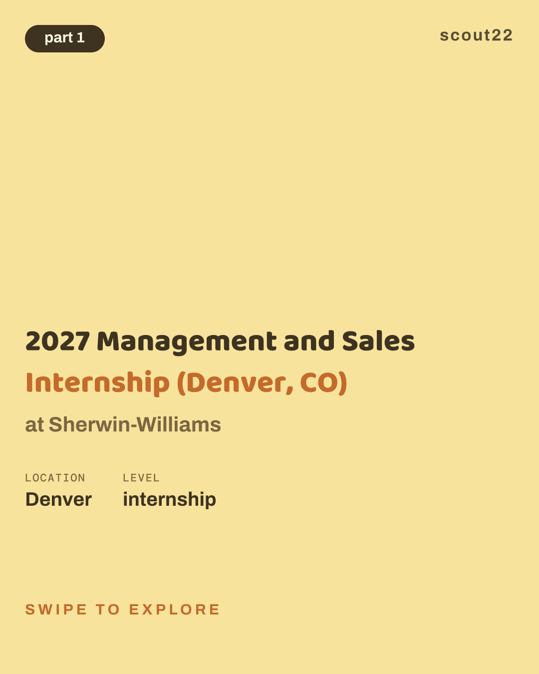 2027 Management and Sales Internship (Denver, CO) at Sherwin-Williams