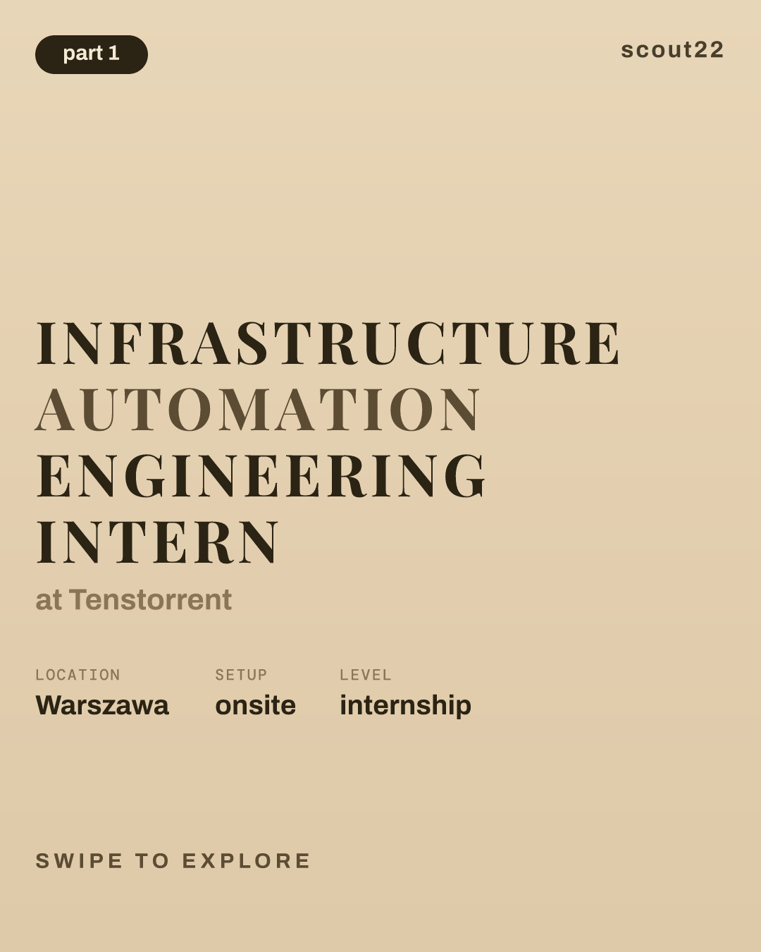 Infrastructure Automation Engineering Intern at Tenstorrent