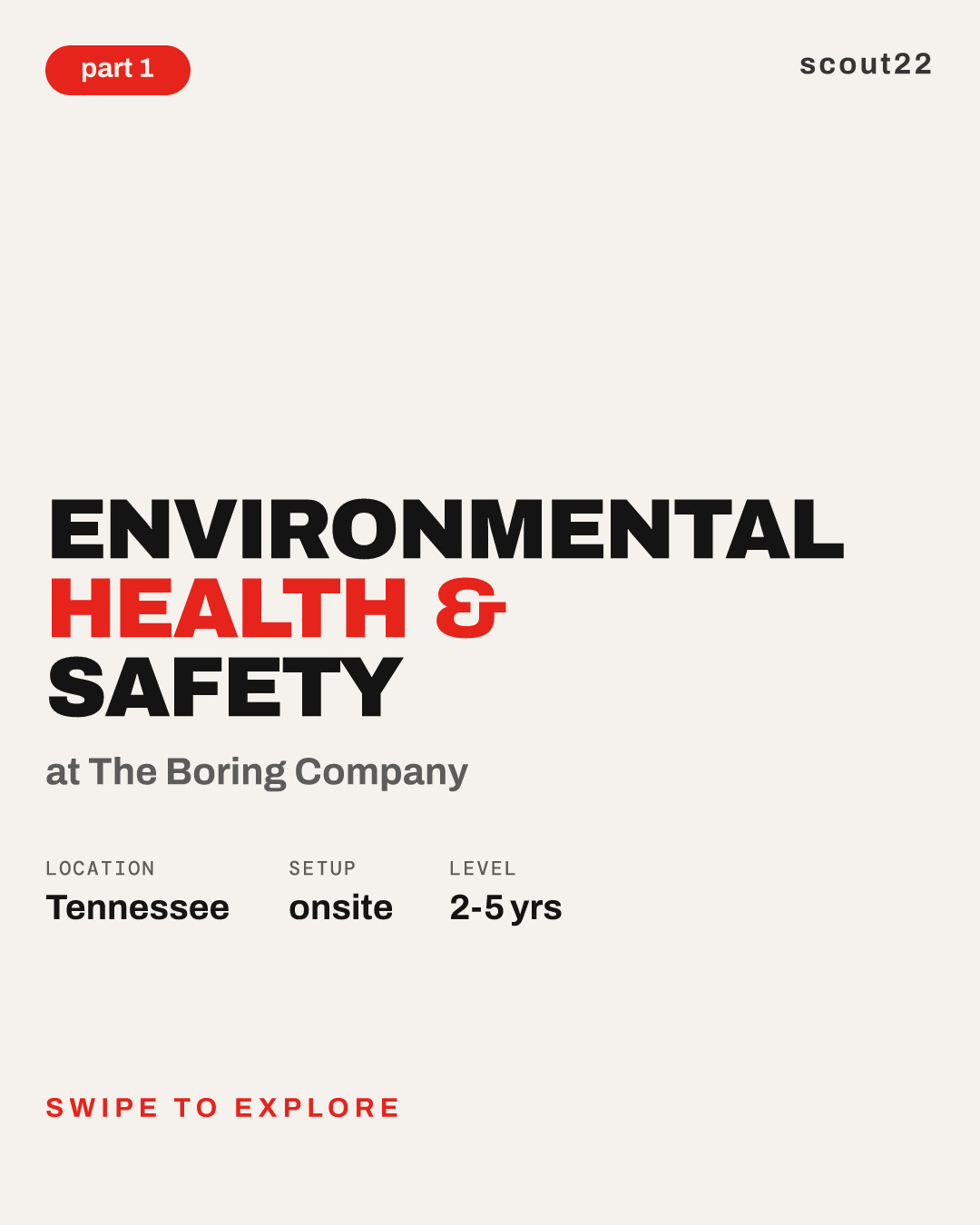 Environmental Health & Safety at The Boring Company