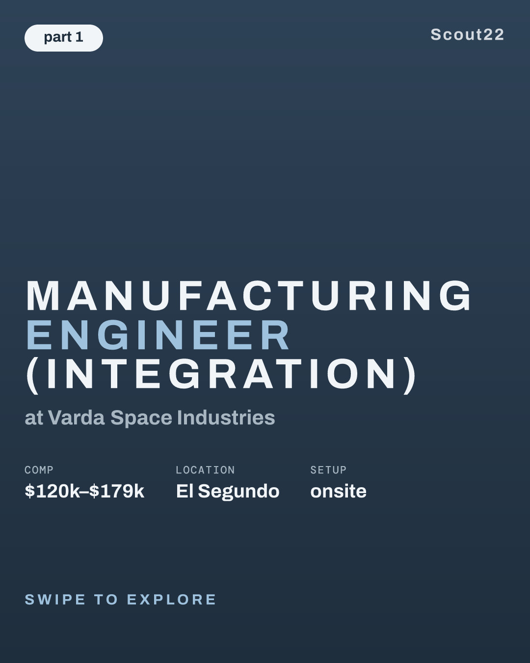 Manufacturing Engineer (Integration) at Varda Space Industries
