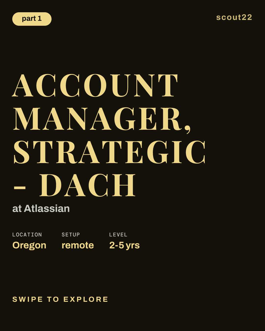 Account Manager, Strategic - DACH at Atlassian
