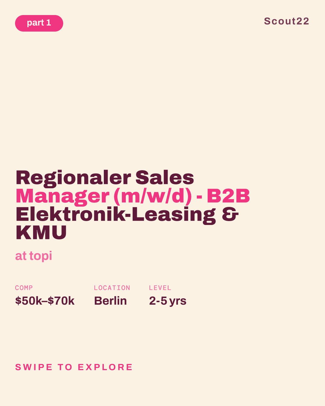 Regionaler Sales Manager (m/w/d) - B2B Elektronik-Leasing & KMU at topi