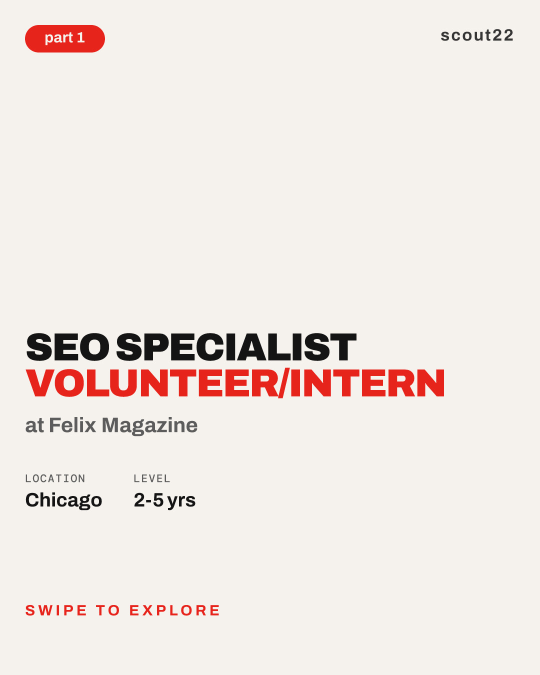 SEO Specialist Volunteer/Intern at Felix Magazine