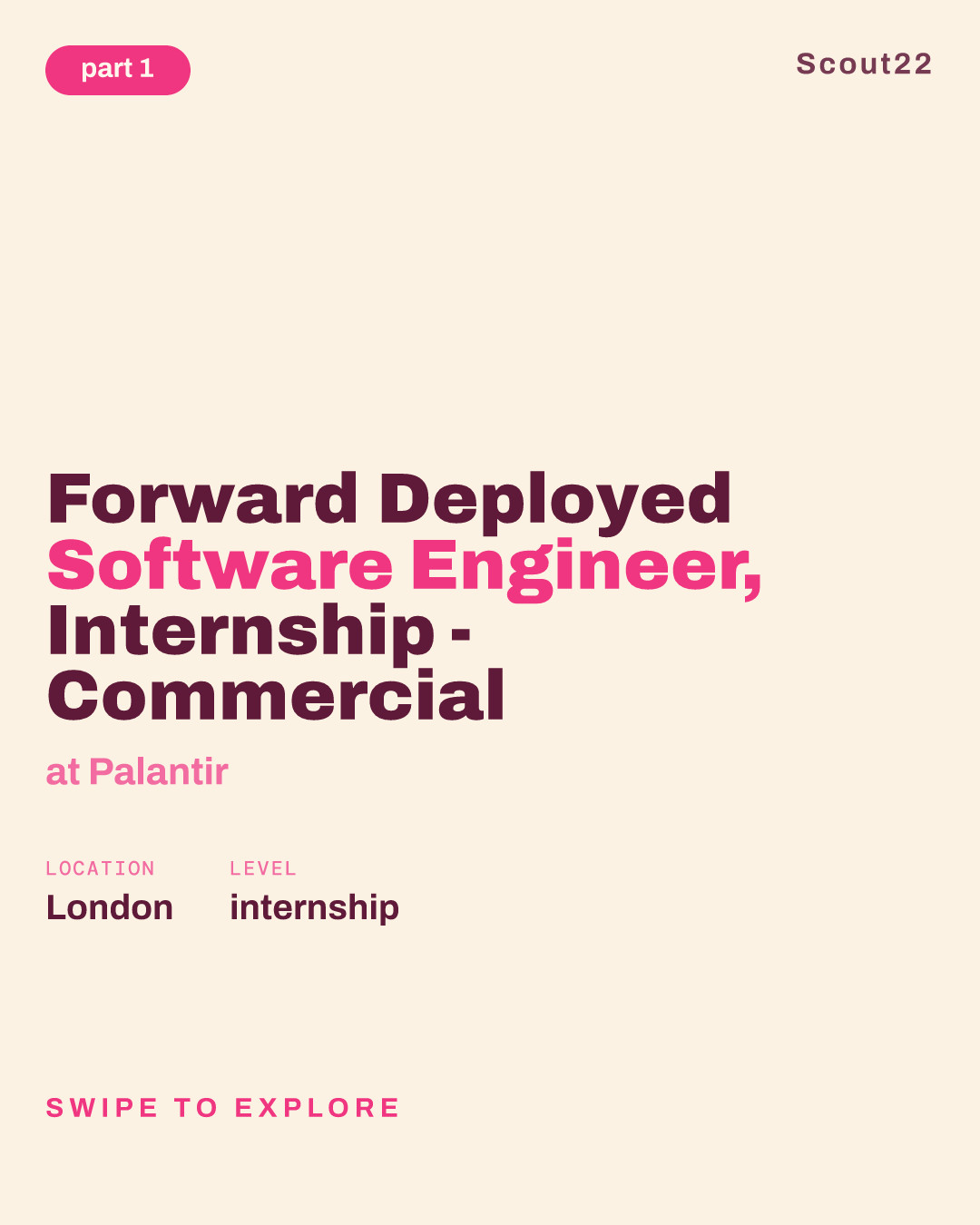 Forward Deployed Software Engineer, Internship - Commercial at Palantir