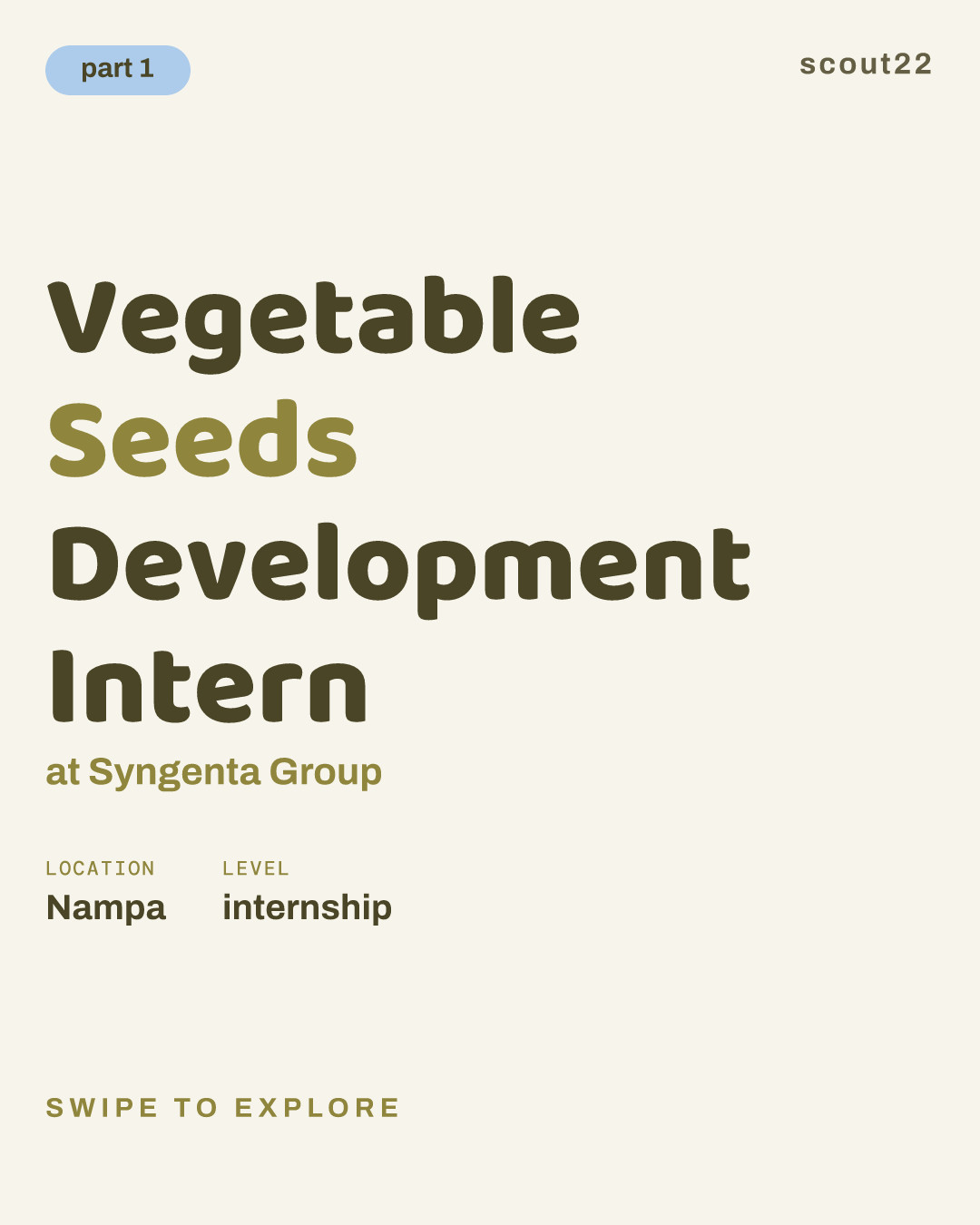 Vegetable Seeds Development Intern at Syngenta Group