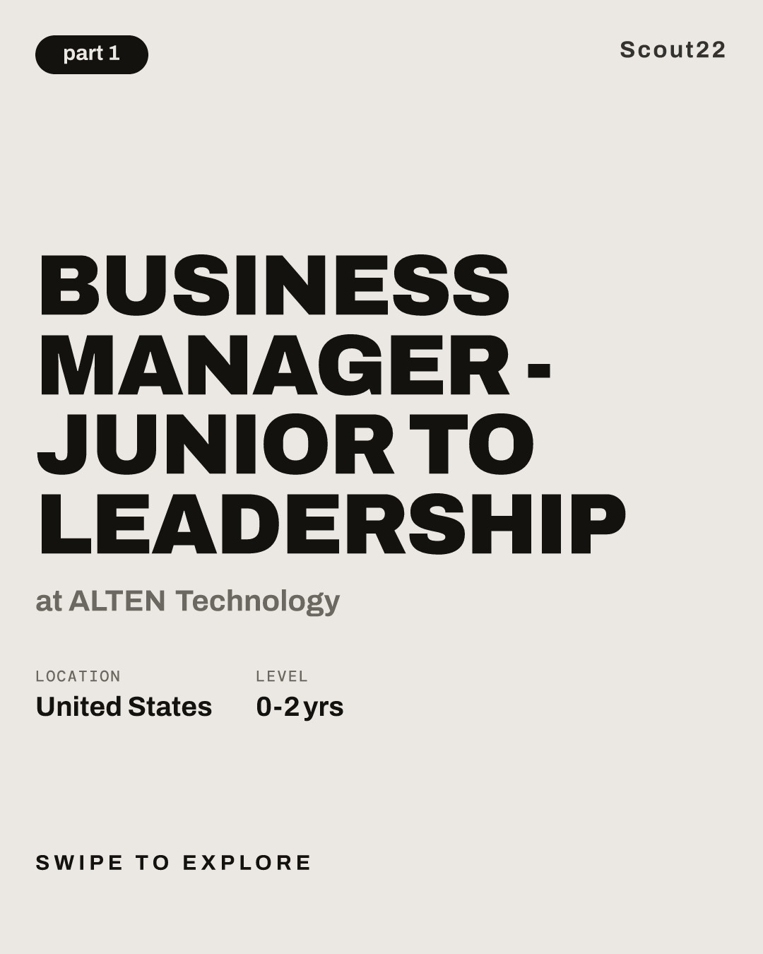 Business Manager - Junior to Leadership at ALTEN Technology
