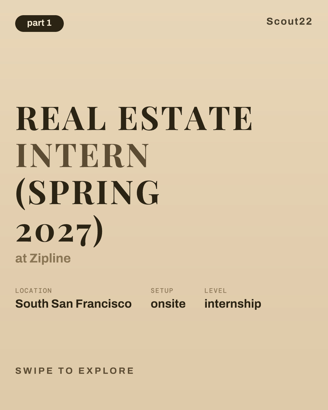 Real Estate Intern (Spring 2027) at Zipline