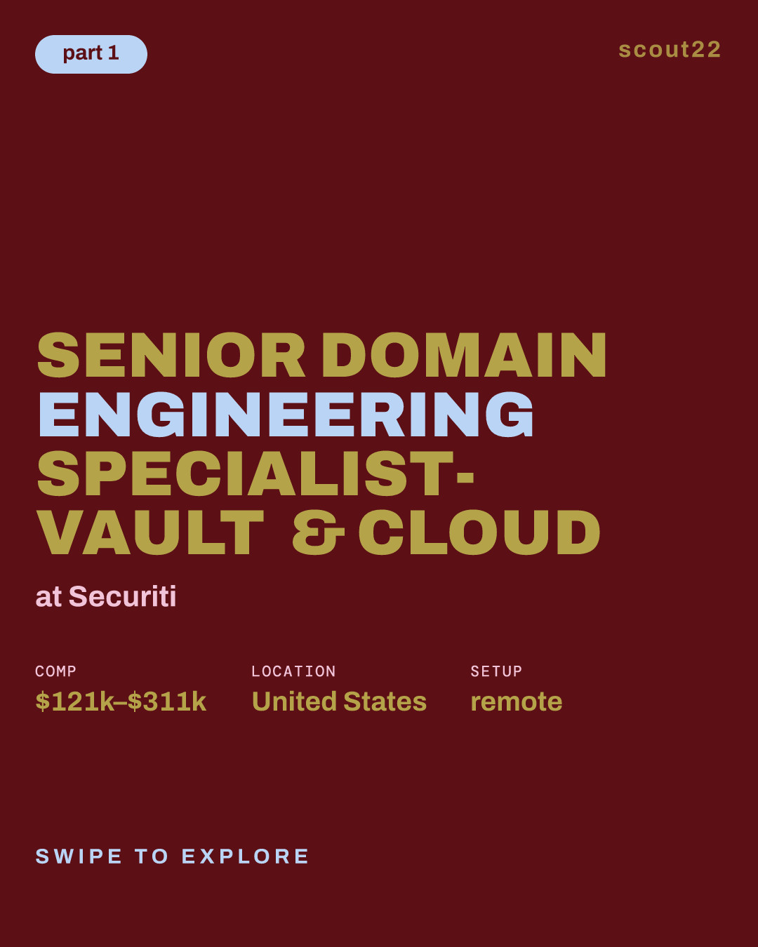 Senior Domain Engineering Specialist- Vault & Cloud at Securiti