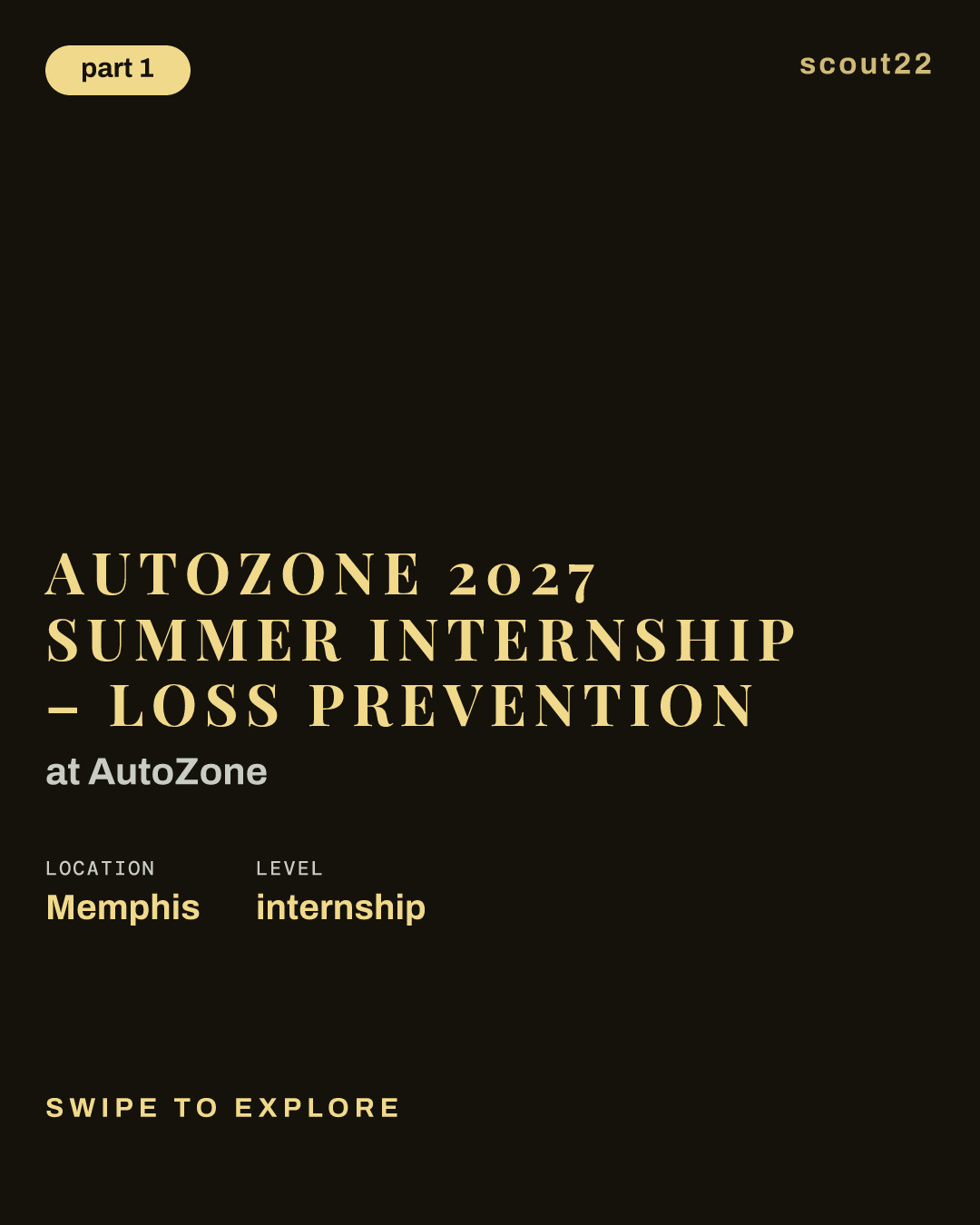 AutoZone 2027 Summer Internship – Loss Prevention at AutoZone