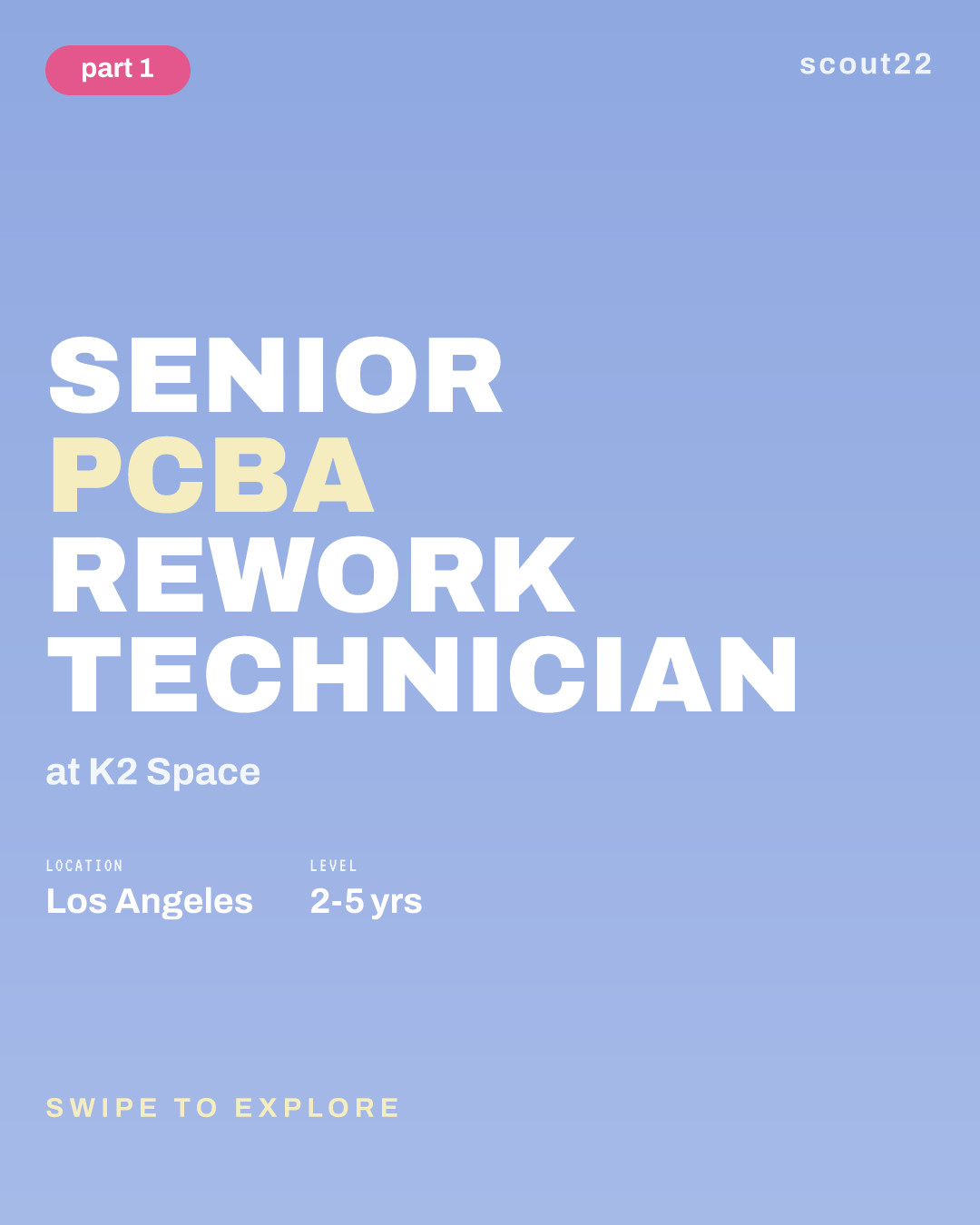 Senior PCBA Rework Technician at K2 Space