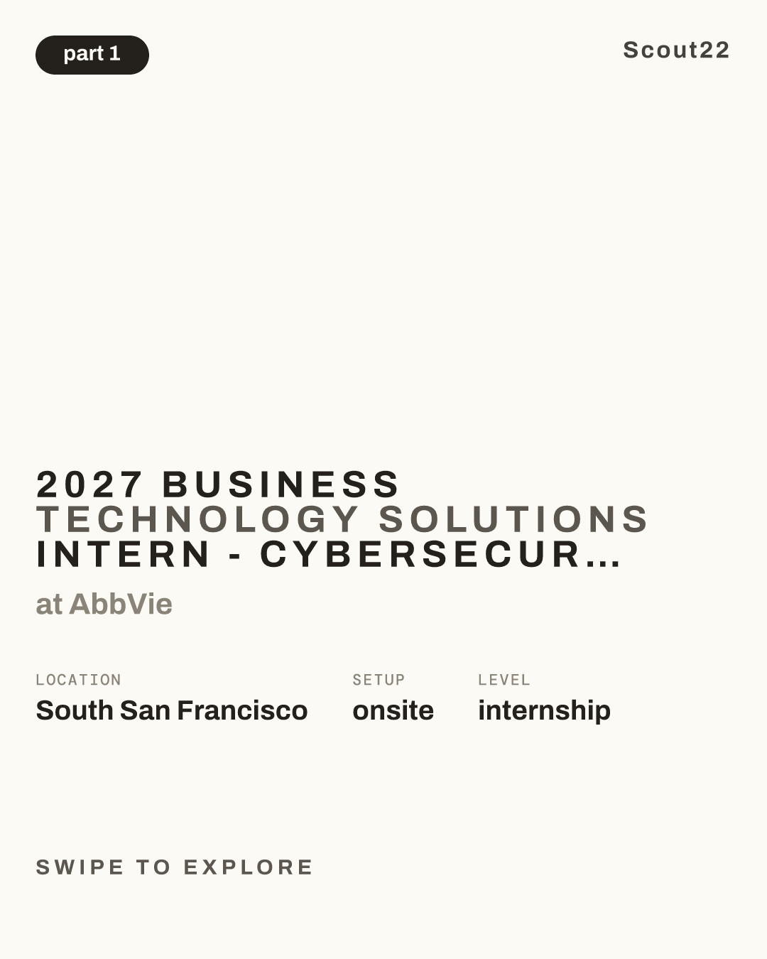 2027 Business Technology Solutions Intern - Cybersecurity (Undergraduate) at AbbVie