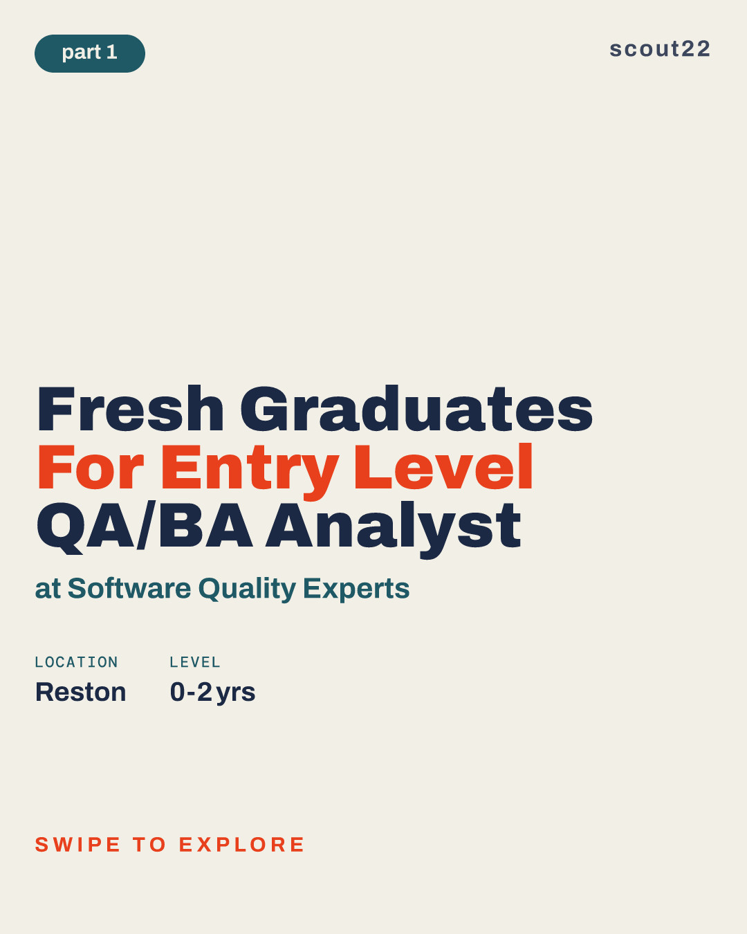 Fresh Graduates For Entry Level QA/BA Analyst at Software Quality Experts