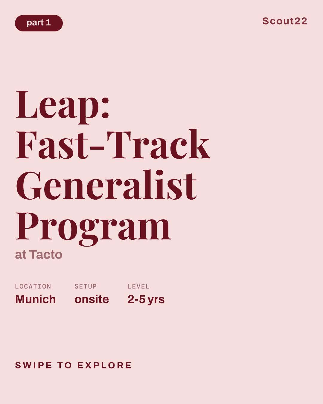 Leap: Fast-Track Generalist Program at Tacto
