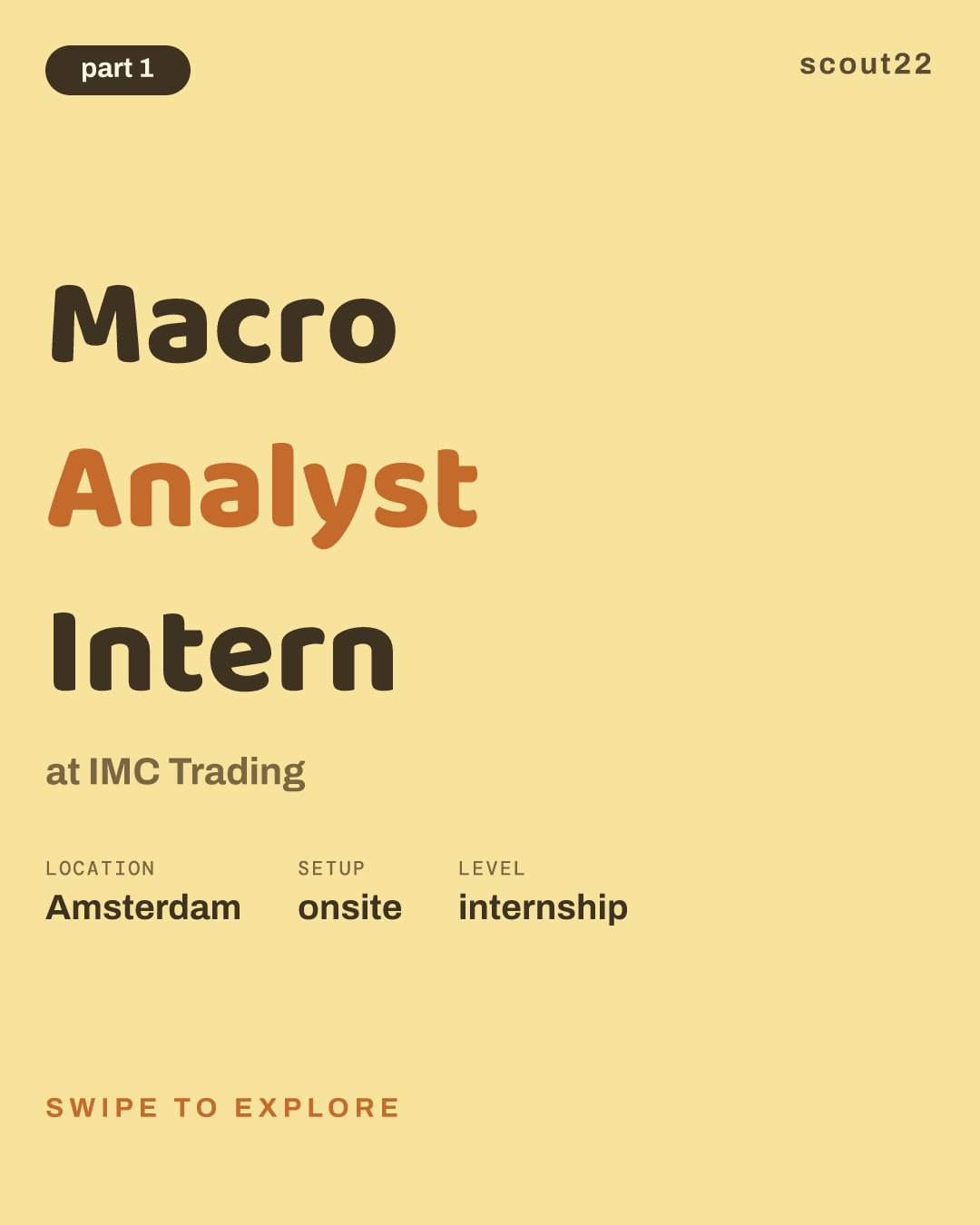 Macro Analyst Intern at IMC Trading