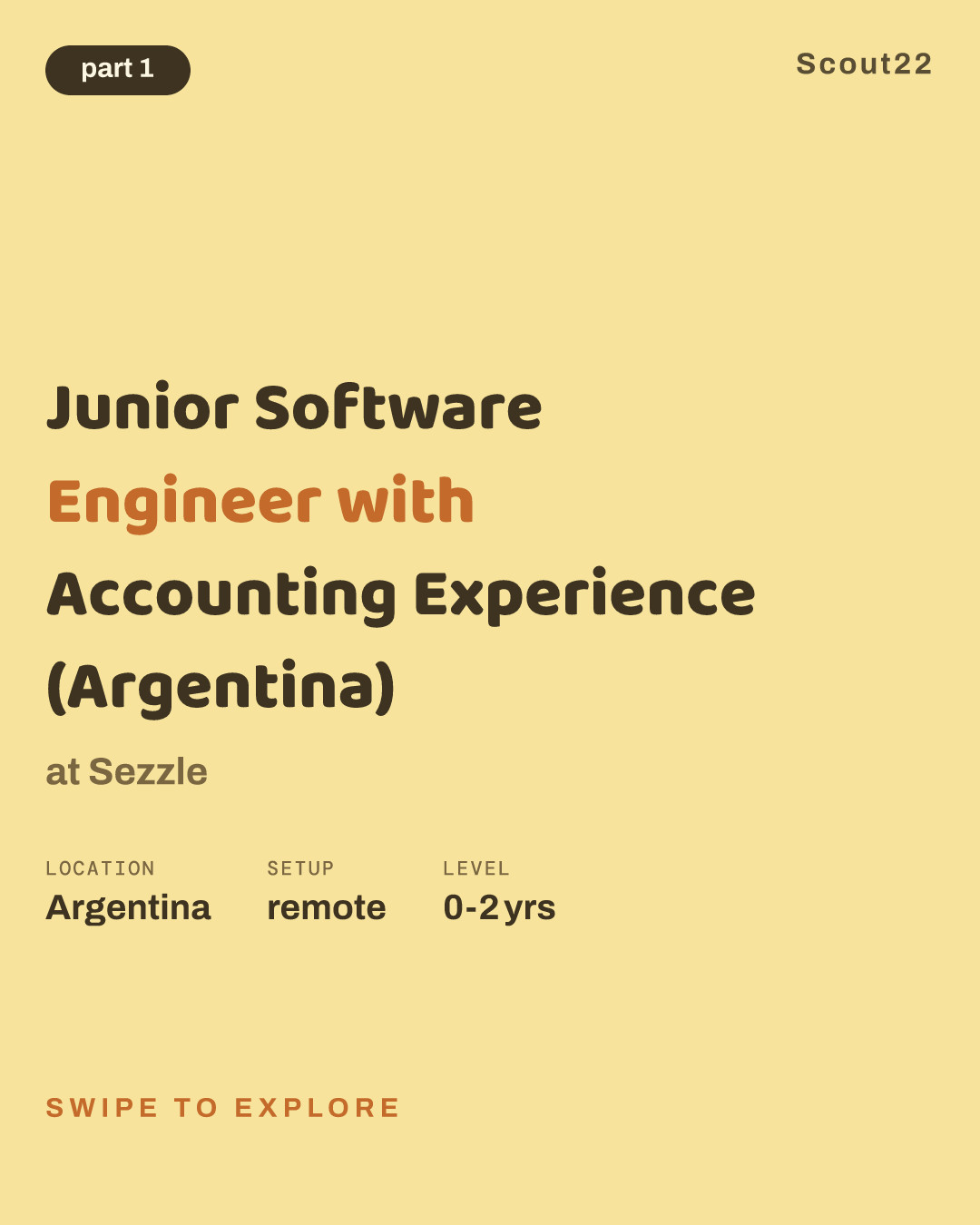 Junior Software Engineer with Accounting Experience (Argentina) at Sezzle