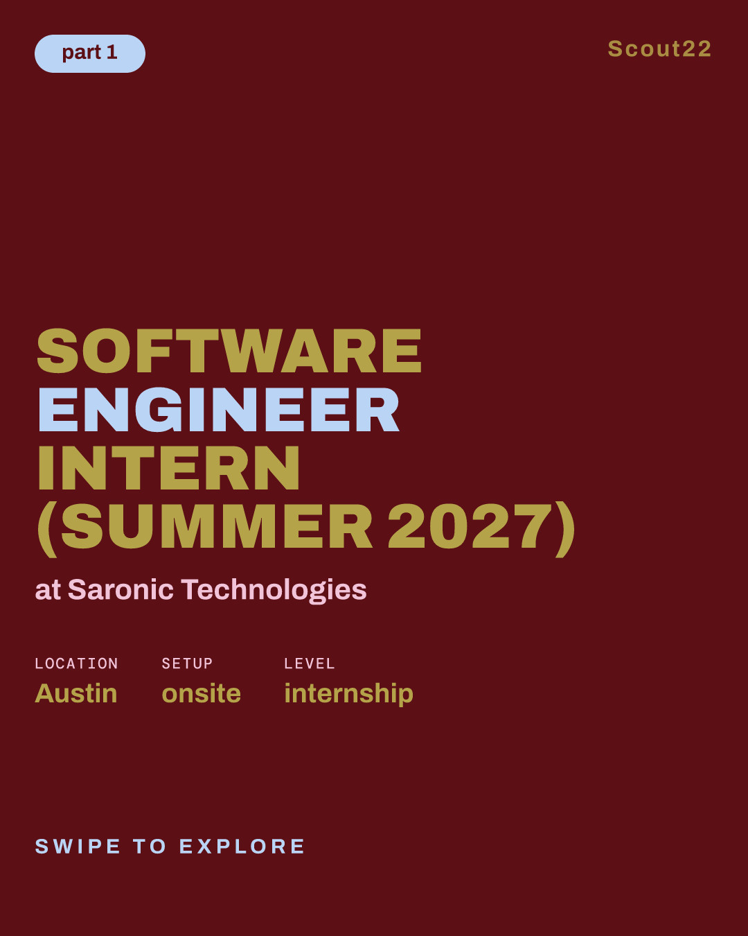 Software Engineer Intern (Summer 2027) at Saronic Technologies