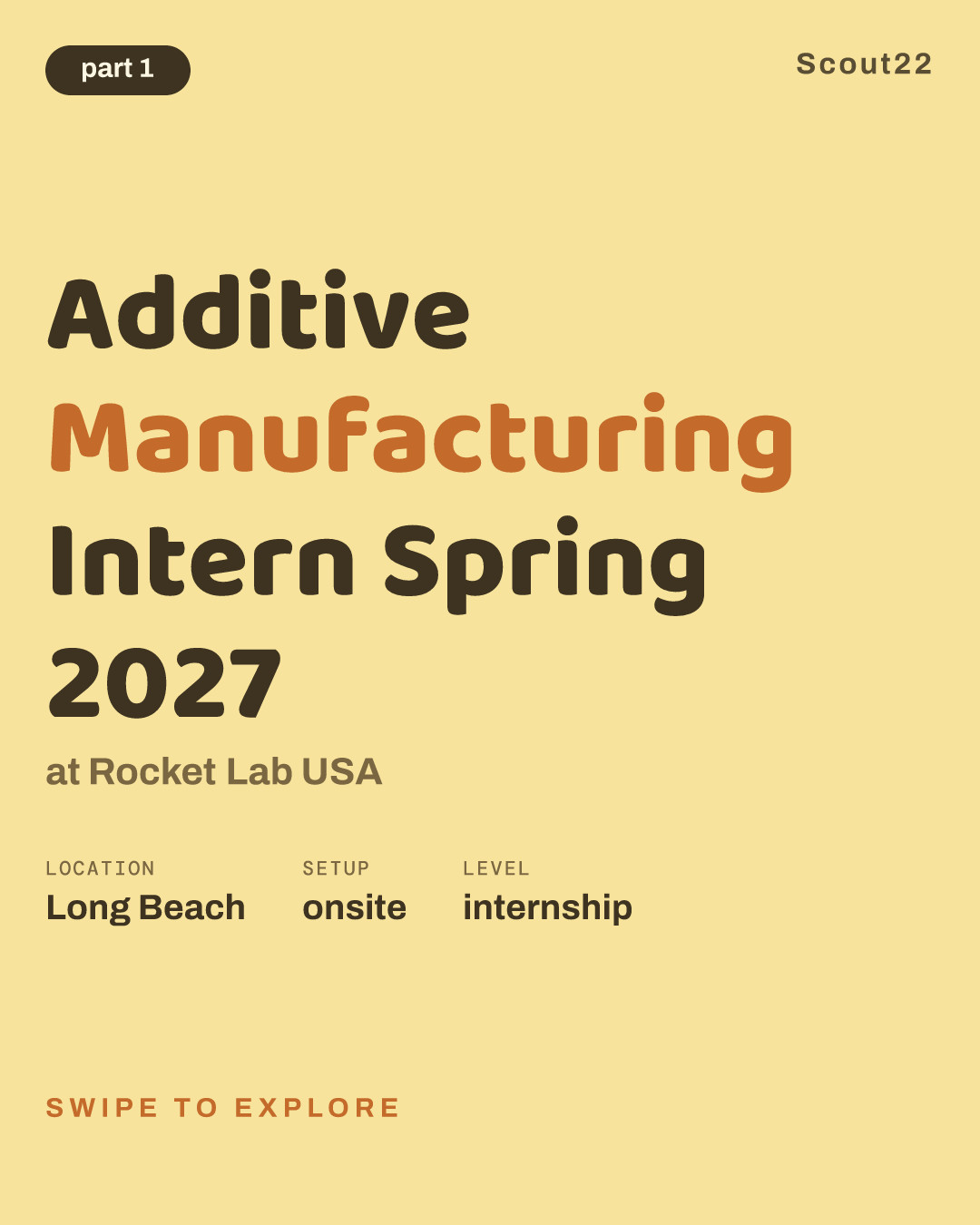 Additive Manufacturing Intern Spring 2027 at Rocket Lab USA