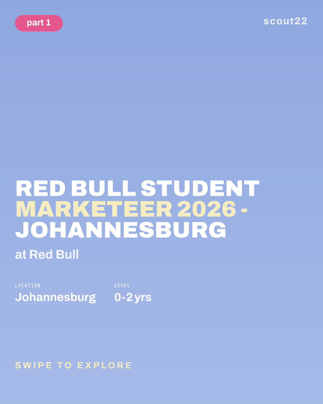 Red Bull Student Marketeer 2026 - Johannesburg at Red Bull