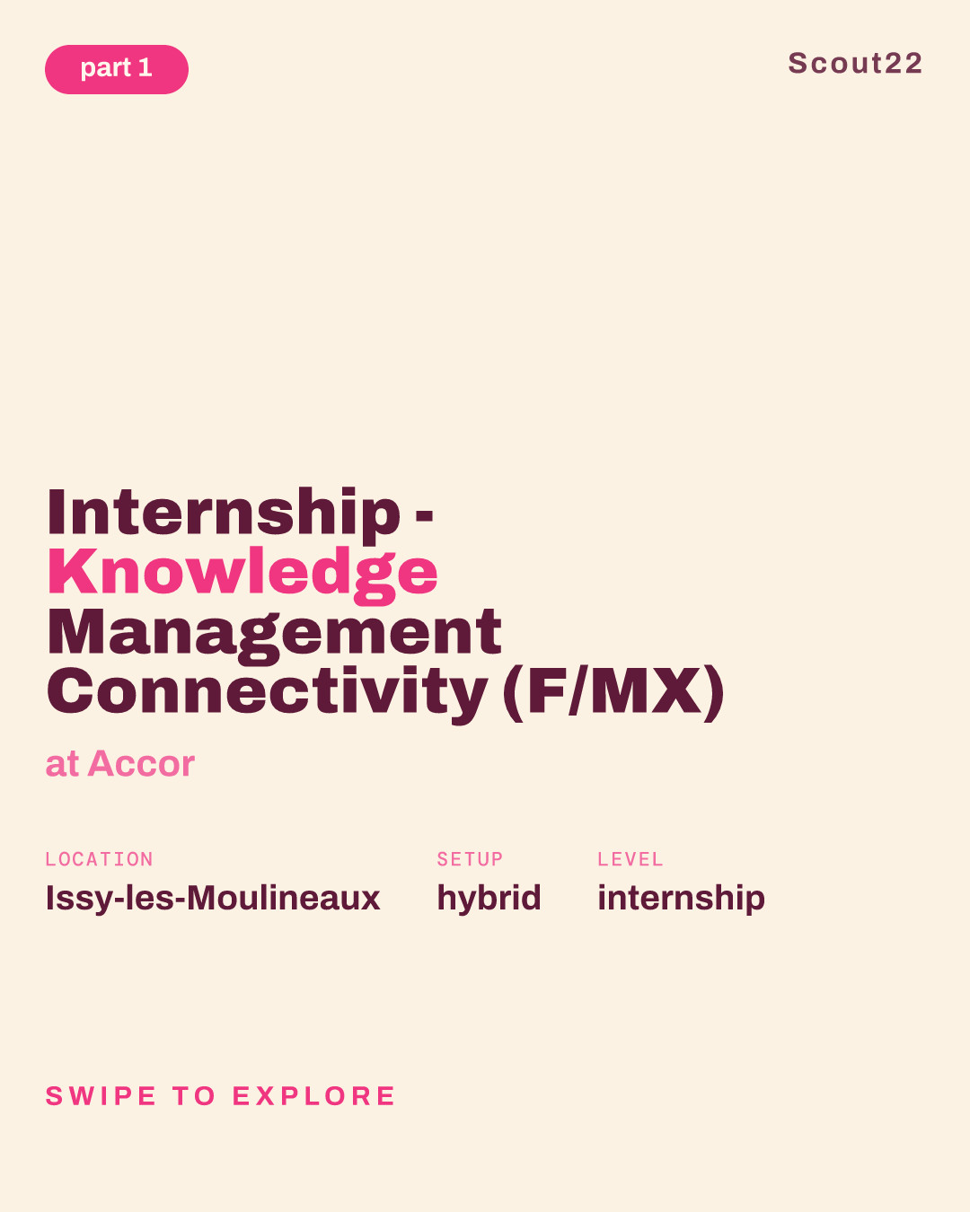 Internship - Knowledge Management Connectivity (F/MX) at Accor