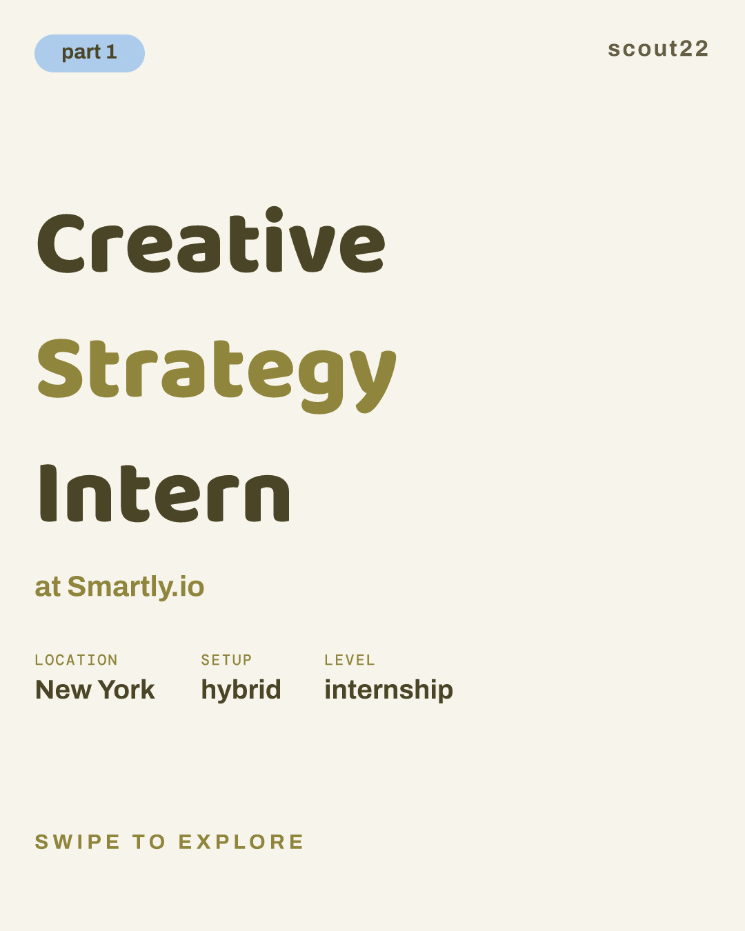 Creative Strategy Intern at Smartly.io