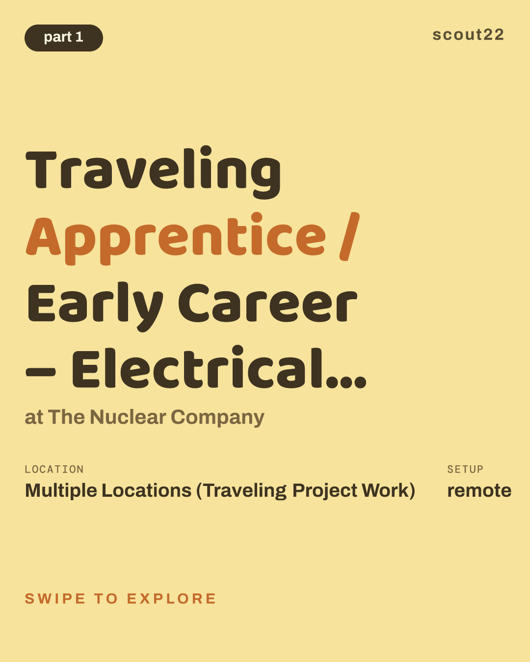 Traveling Apprentice / Early Career – Electrical & Mechanical at The Nuclear Company