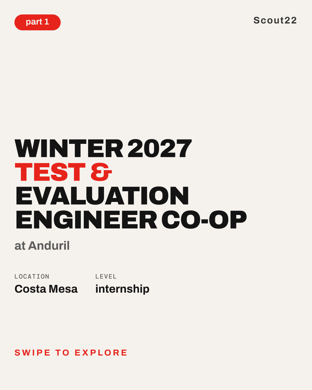 Winter 2027 Test & Evaluation Engineer Co-op at Anduril