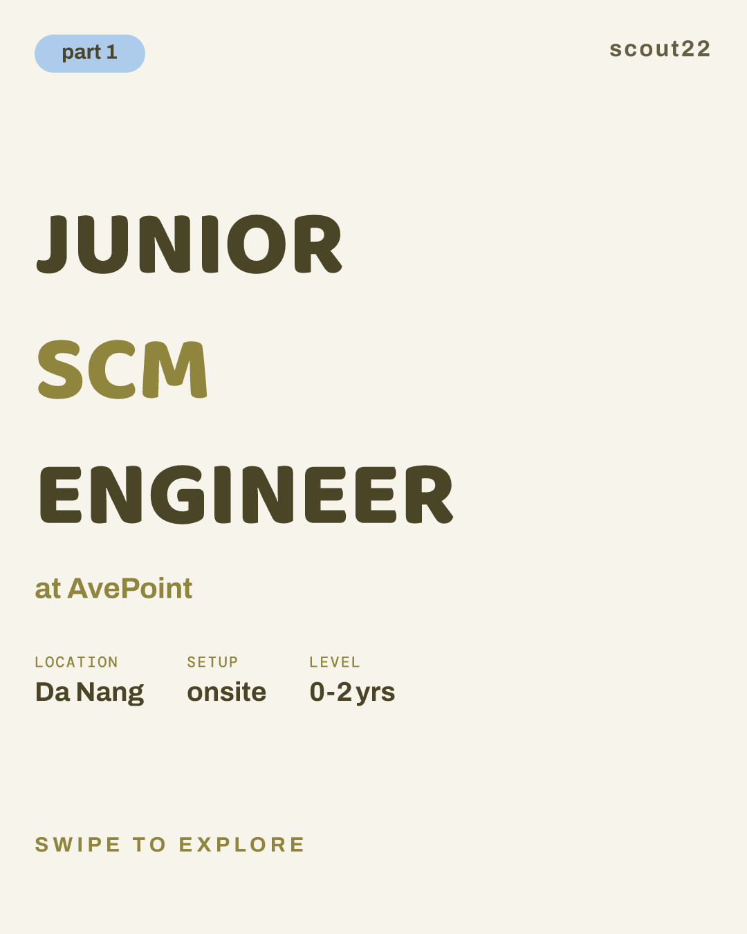 JUNIOR SCM ENGINEER at AvePoint