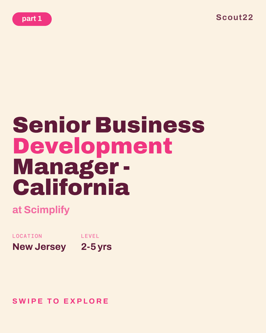 Senior Business Development Manager - California at Scimplify
