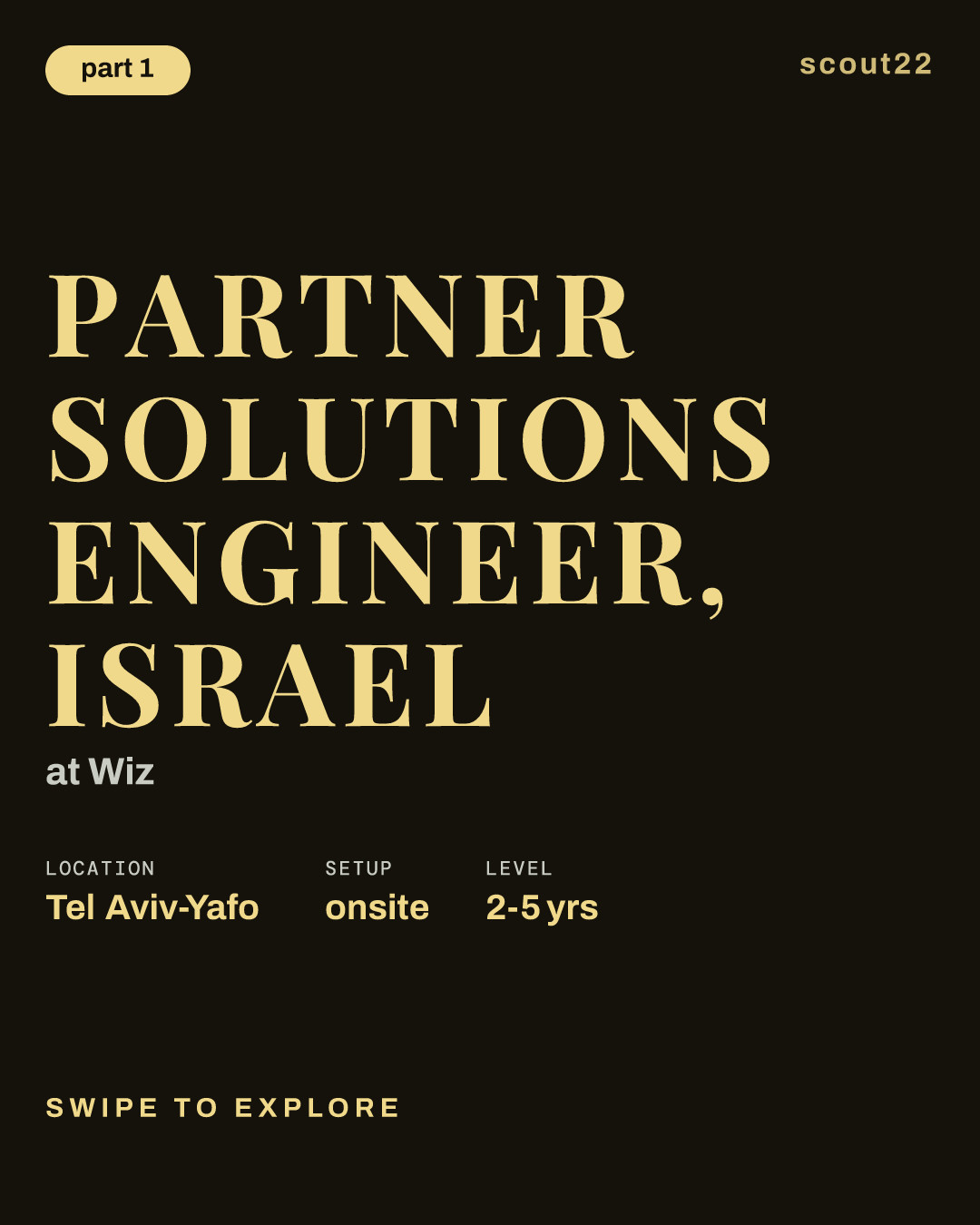 Partner Solutions Engineer, Israel at Wiz