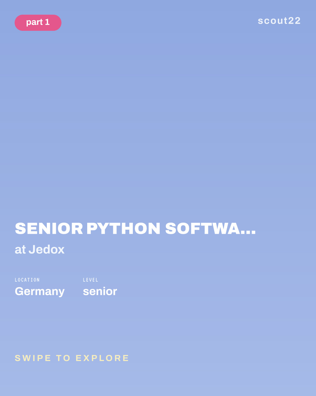 Senior Python Software Engineer (m/f/d) at Jedox
