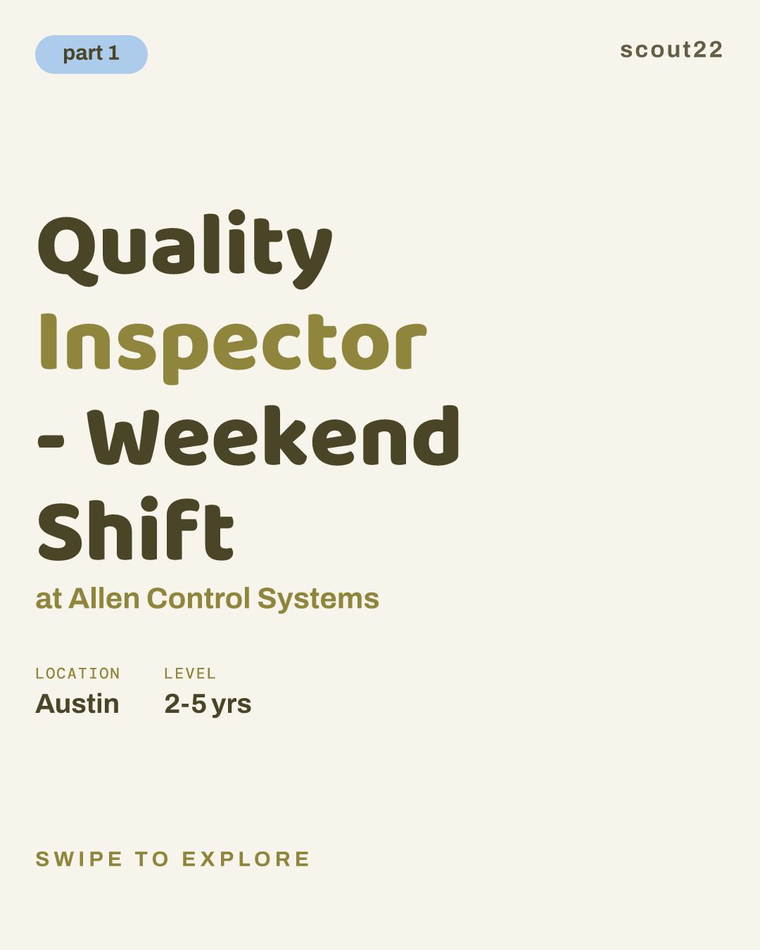 Quality Inspector - Weekend Shift at Allen Control Systems
