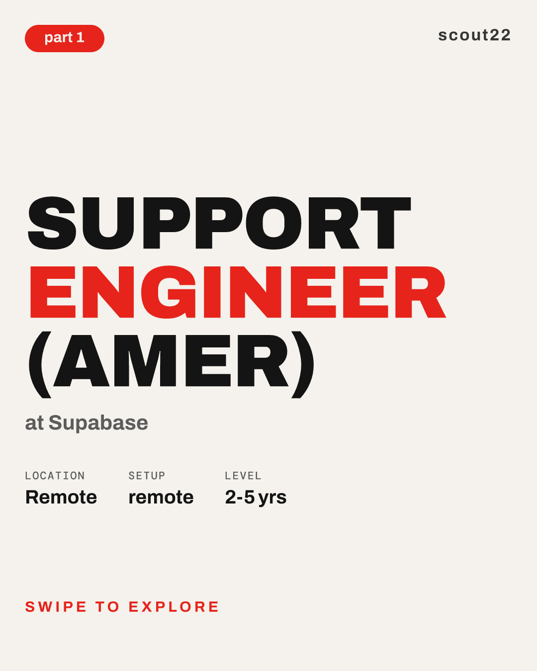 Support Engineer (AMER) at Supabase