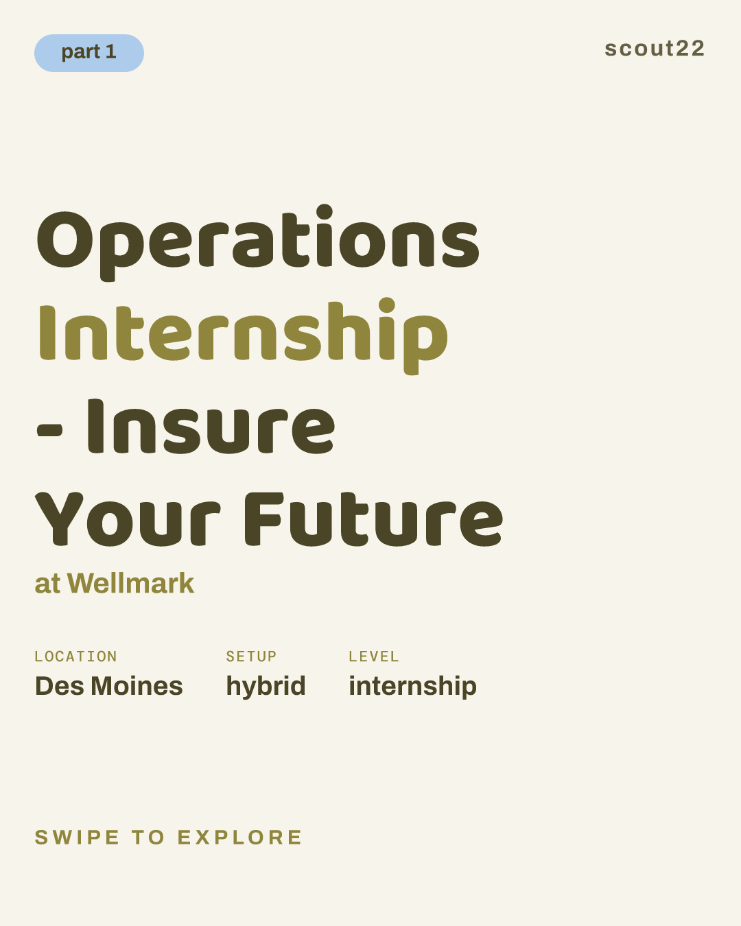 Operations Internship - Insure Your Future at Wellmark