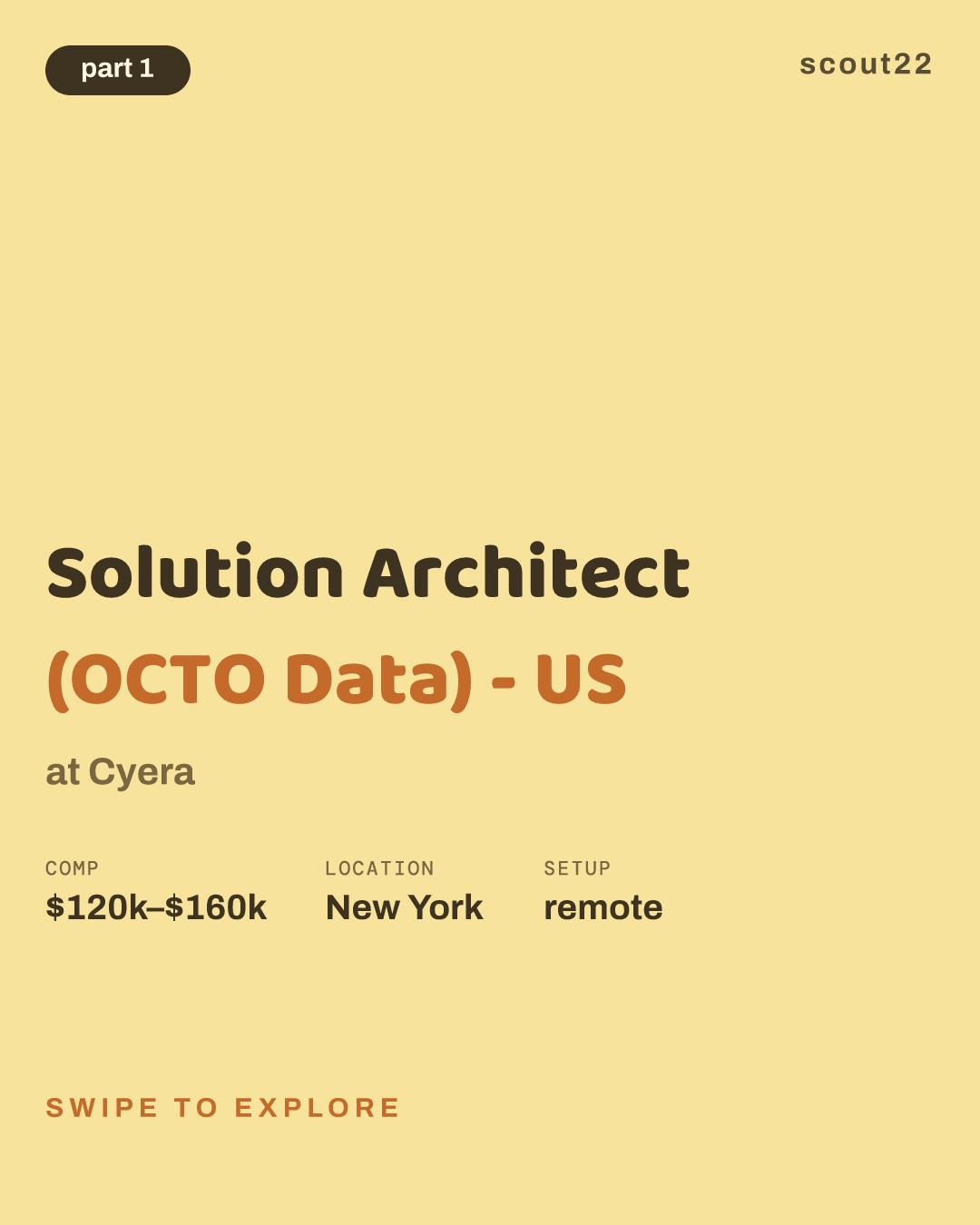 Solution Architect (OCTO Data) - US at Cyera