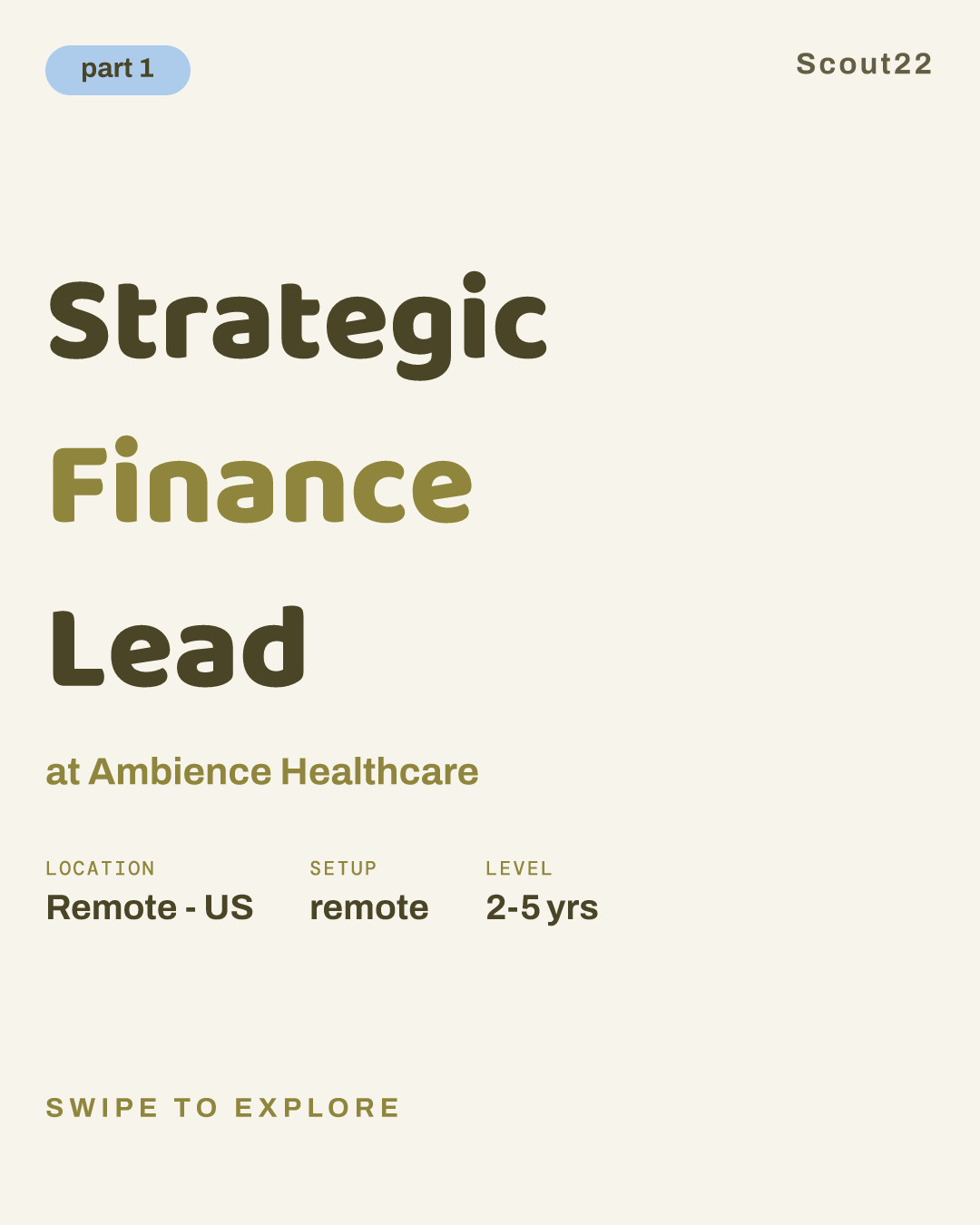 Strategic Finance Lead at Ambience Healthcare