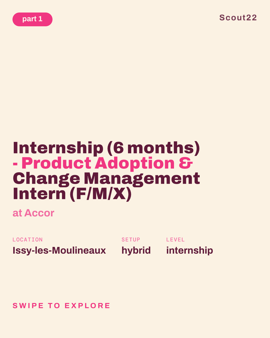 Internship (6 months) - Product Adoption & Change Management Intern (F/M/X) at Accor