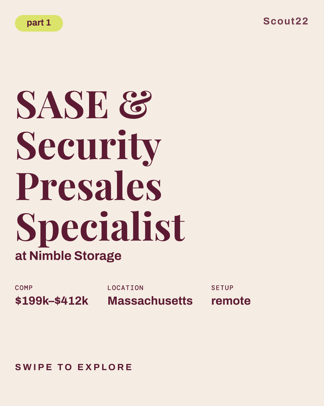 SASE & Security Presales Specialist at Nimble Storage